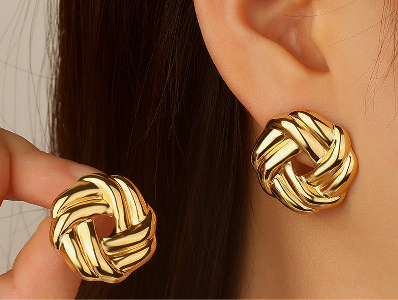 Chunky Maze Earring