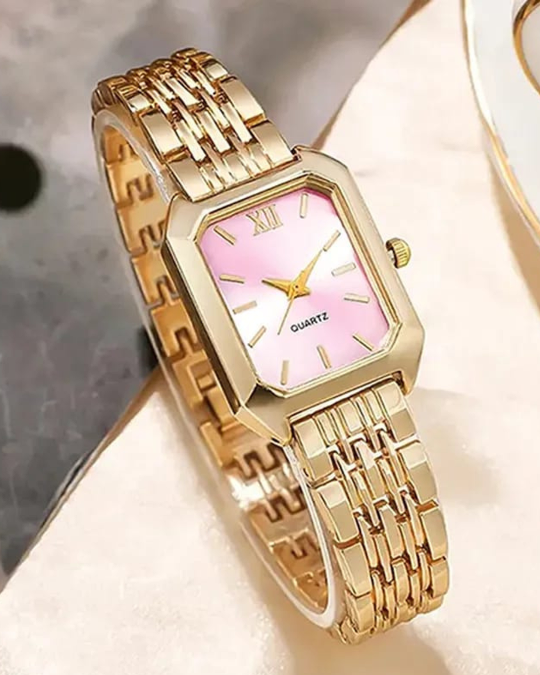 Casual Solid Color Buckle Quartz Watch