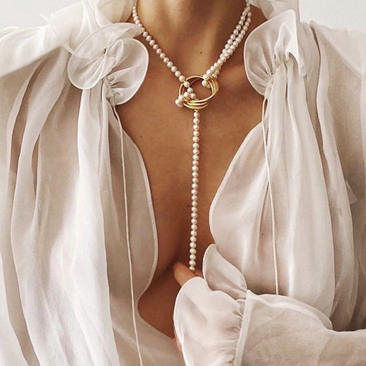 Drop Pearl Necklace