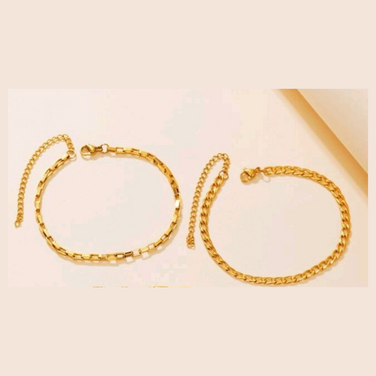 Box Chain & Cuban Anklet