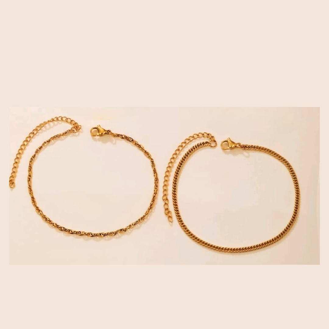 Rope & Curb Anklet