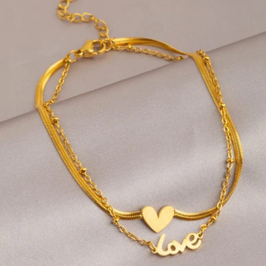 Simple Heart Anklet