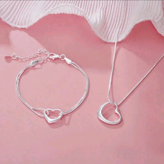 2Pcs Fashion 925 Sterling Silver
