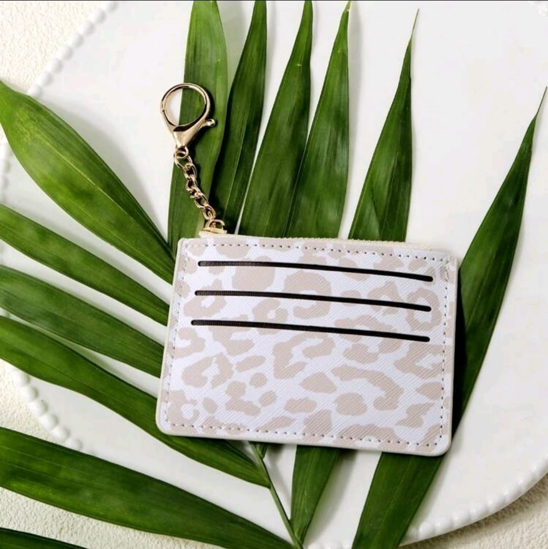 Mini Leopard Print Slim Wallet