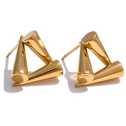 Triangle Geometry Unusual Stud Earrings