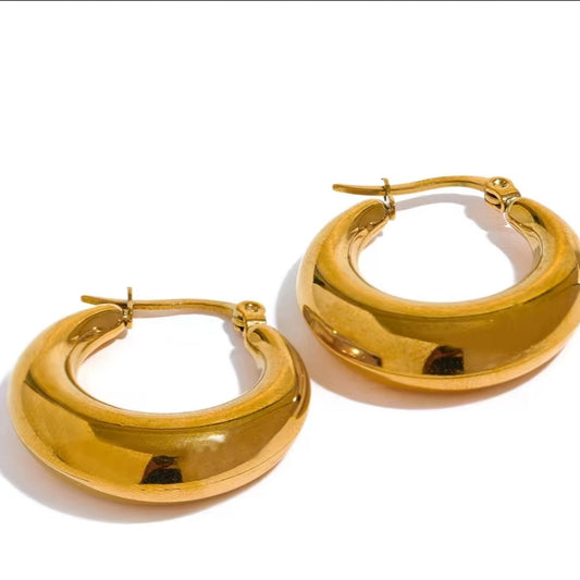 Geometric Hoop Earring